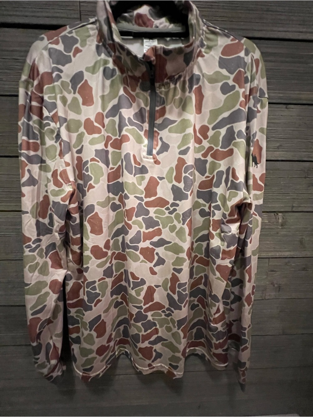 Wild South Canyon Performance Camo Quarter Zip UPF 50+